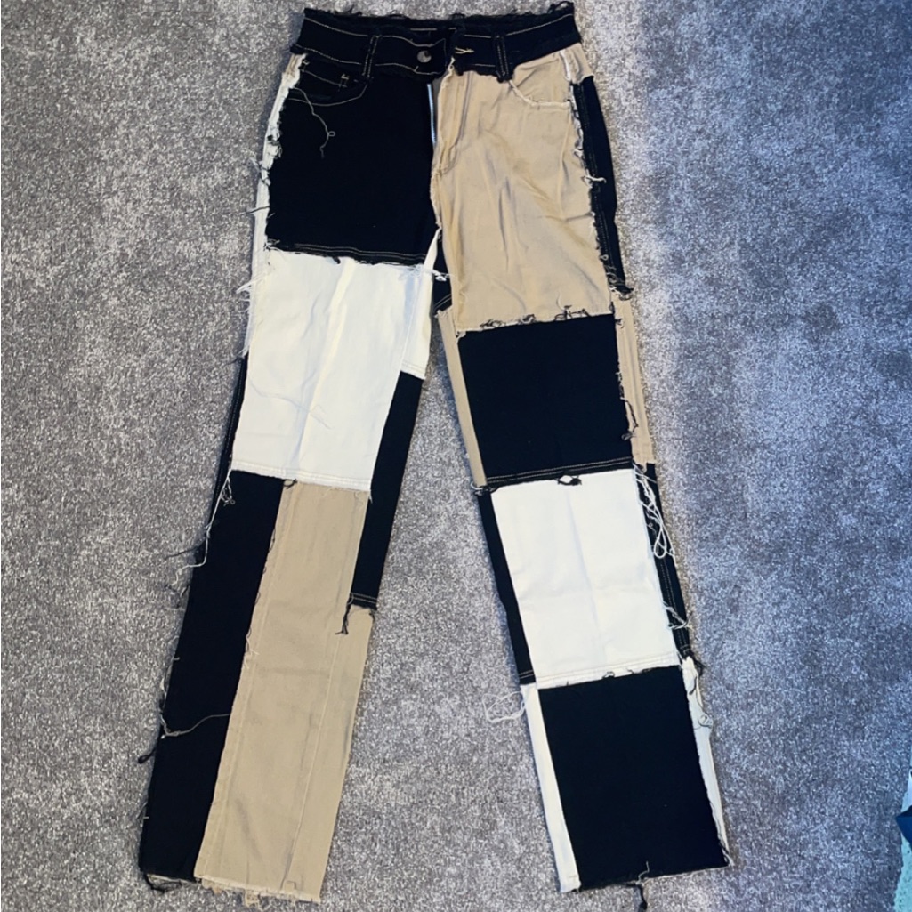 Patchwork Distressed Pant